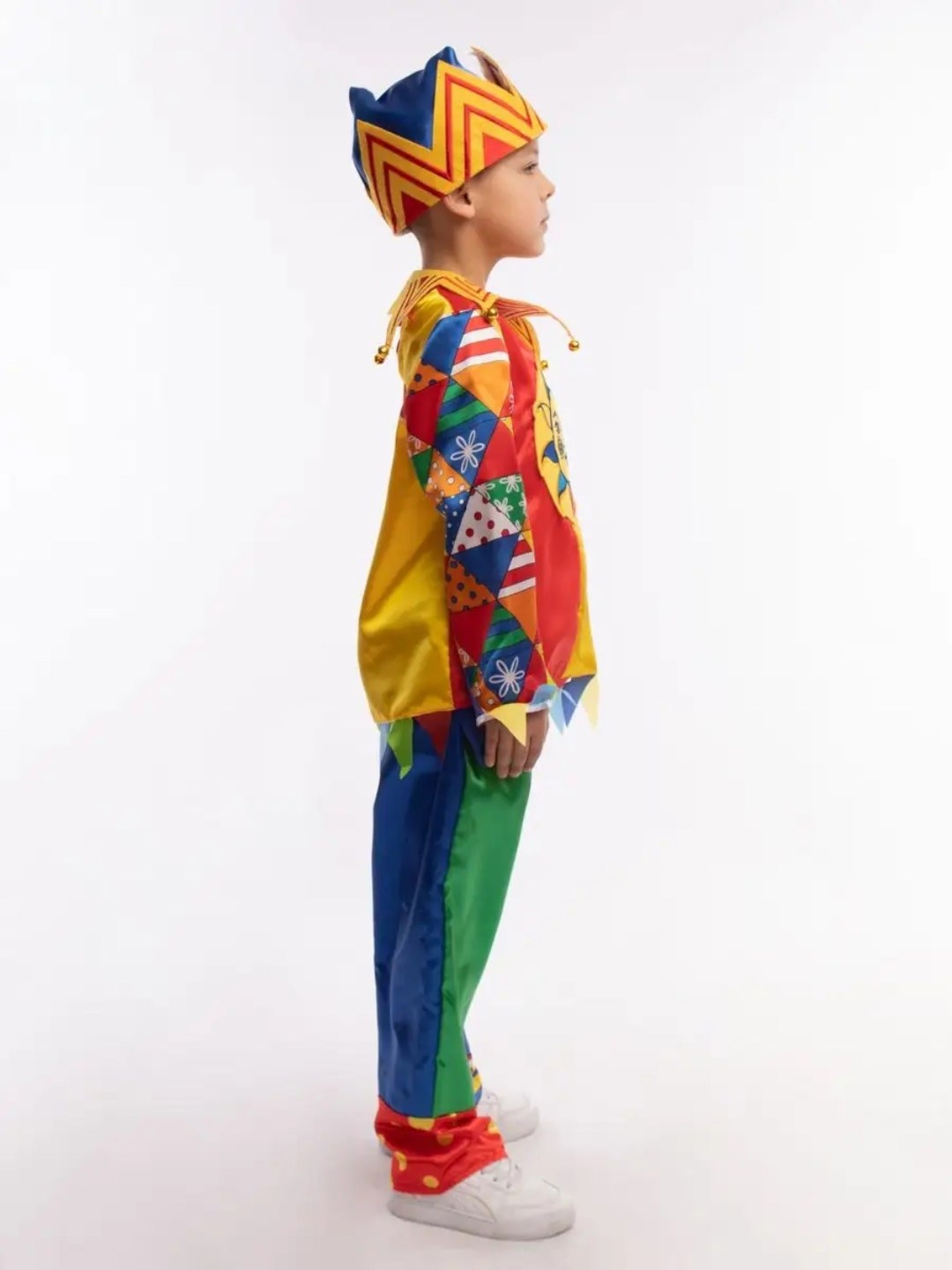 костюм карнавальный пуговка петрушка,костюм петрушка детский скоморох для мальчика,карнавальный костюм детский петрушка скоморох шут,костюм петрушки детский,костюм карнавальный петрушка