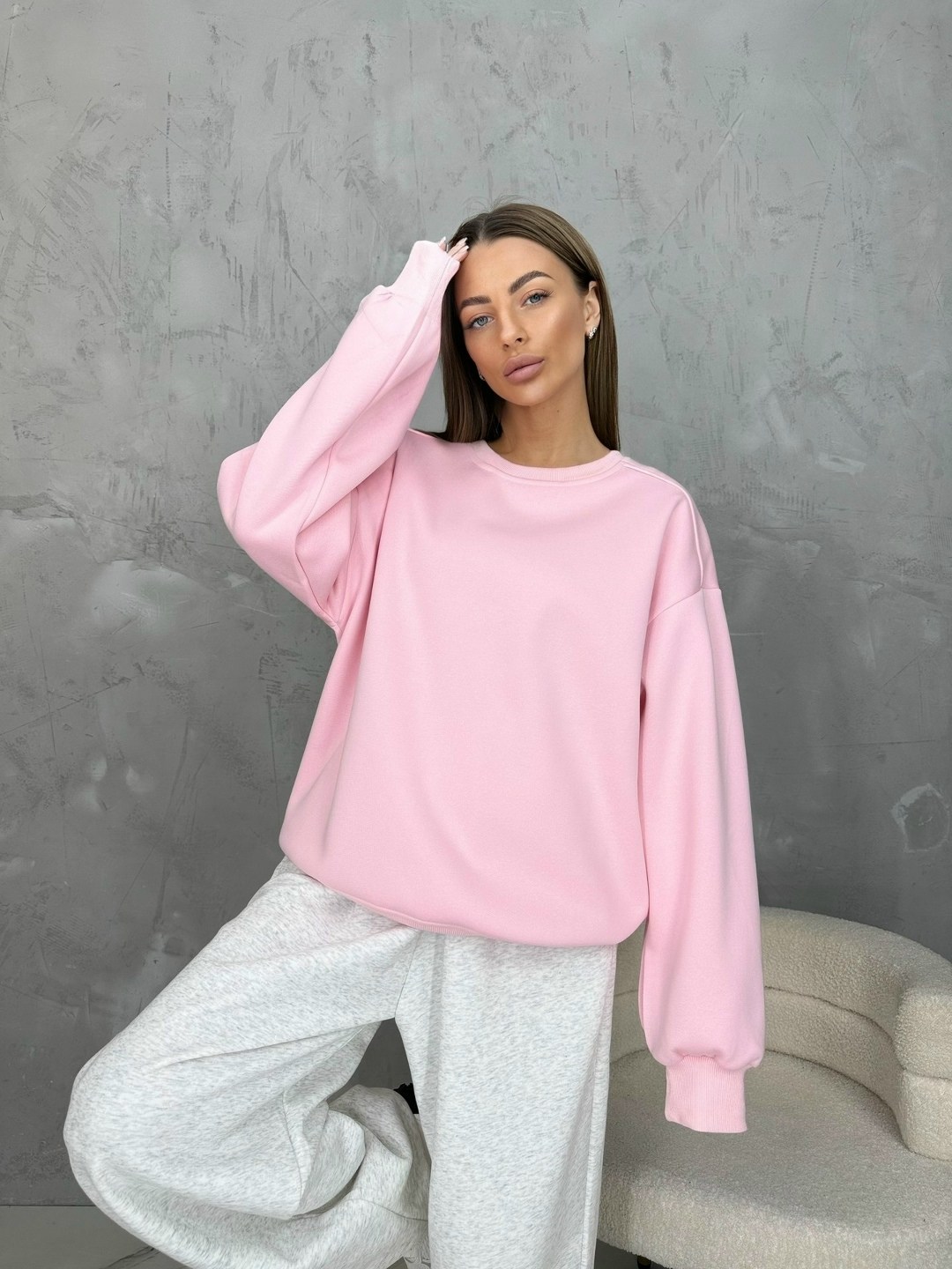 серый свитшот,свитшот женская,костюм оверсайз,свитшот оверсайз,костюмы спортивные оверсайз