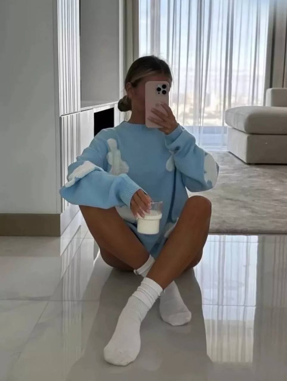 свитер облачко,модные свитера,свитер,свитер туника вязаный оверсайз,стильный свитер