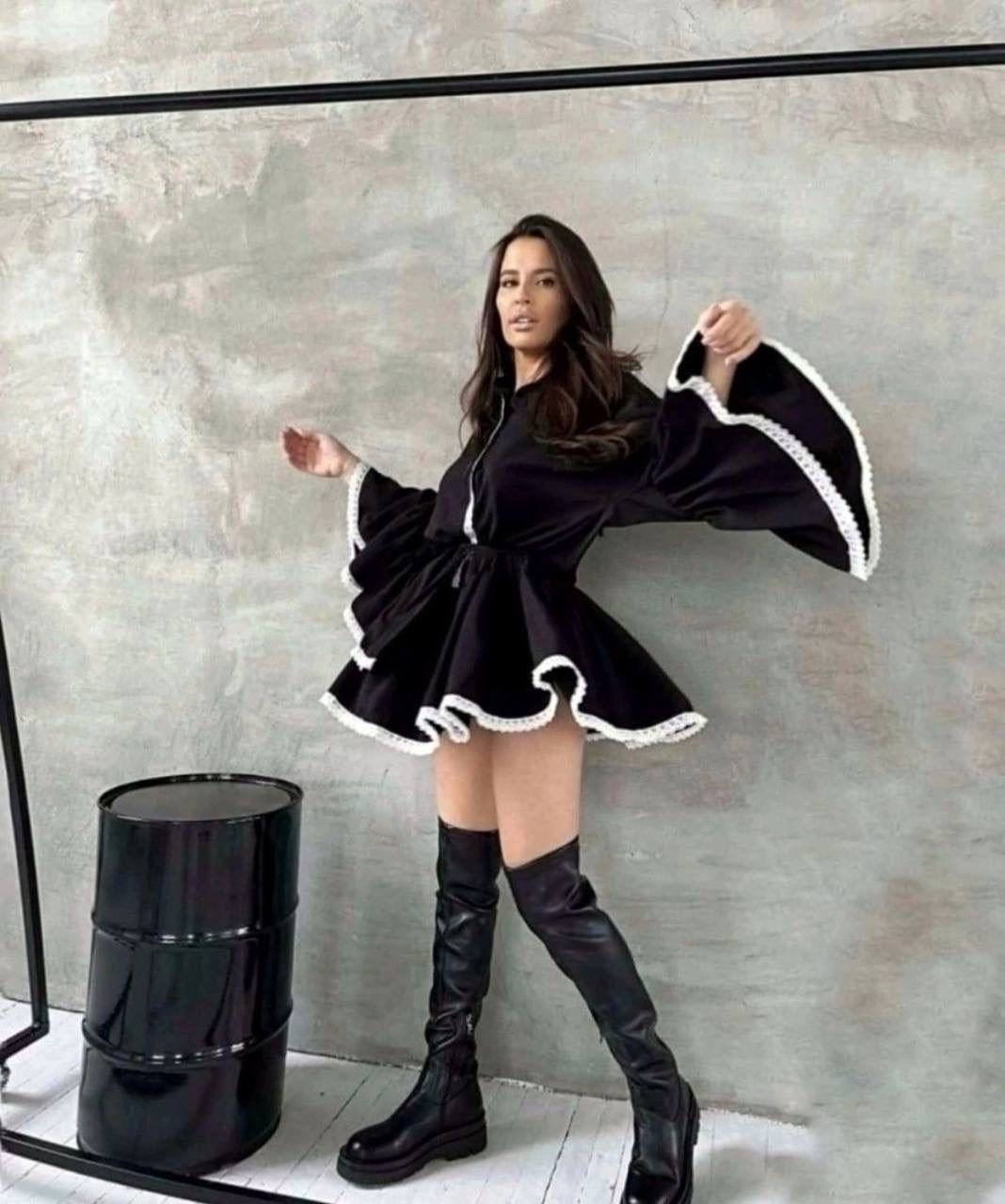 платье женская,платье с широкими рукавами,платье,платье женское модное,платье туника