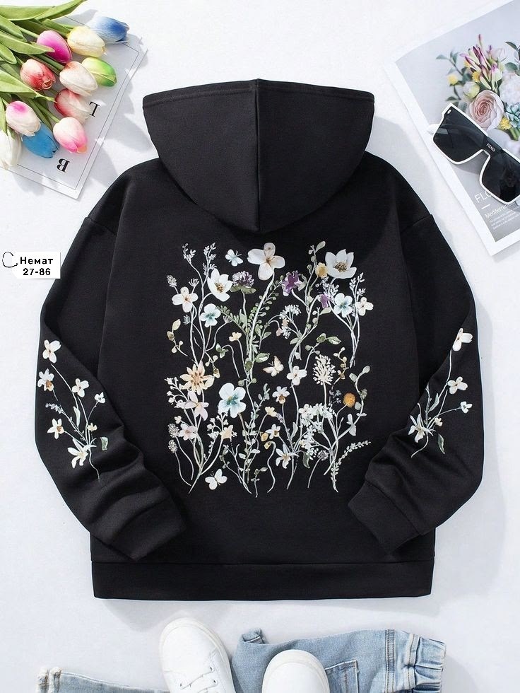 модная толстовка,одежда толстовка,толстовка в стиле,толстовка с цветочными,толстовки