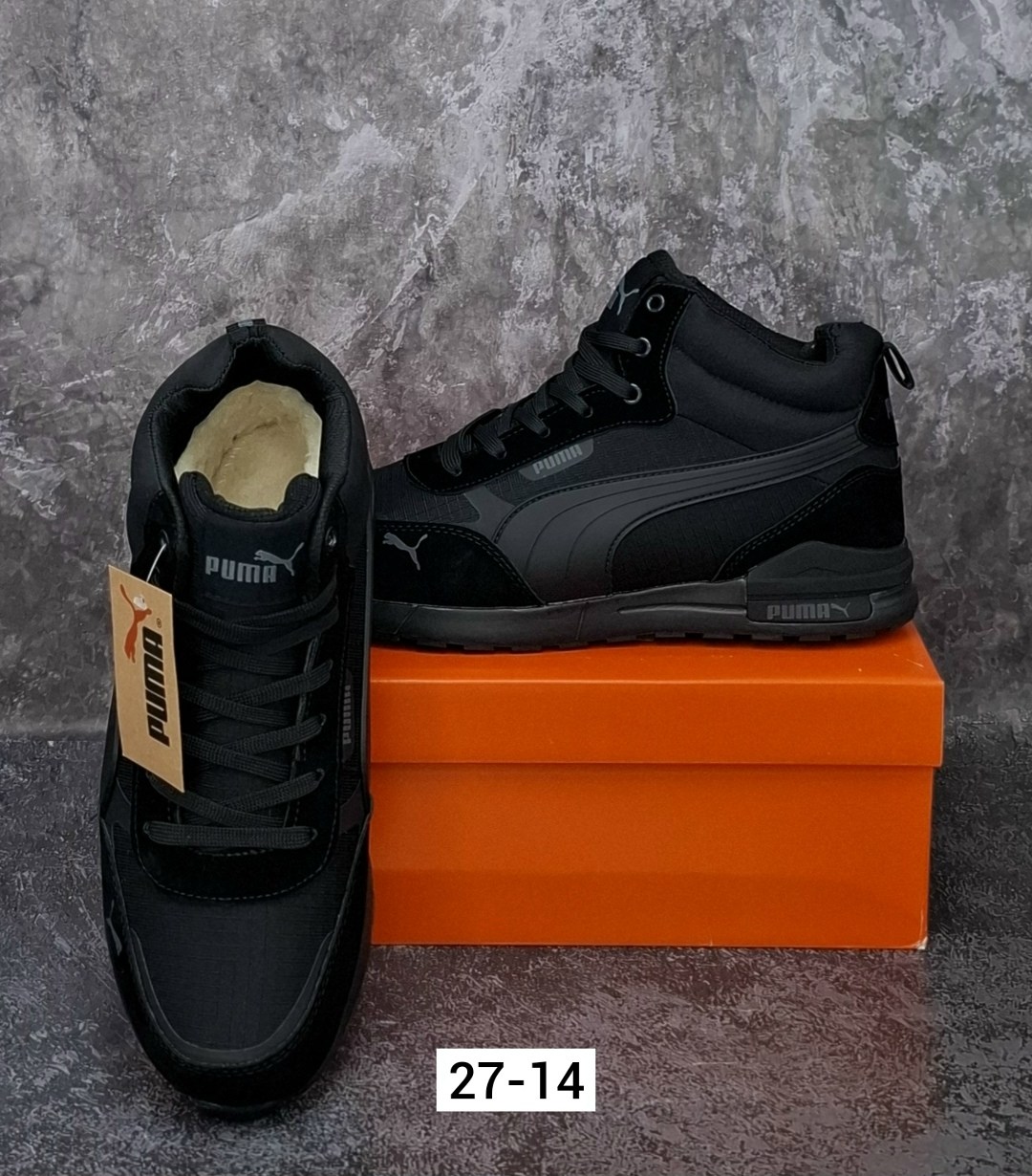 зимние кожаные кроссовки мужские пума,зимние кроссовки пума мужские,кроссовки мужские puma,кроссовки зимние puma,