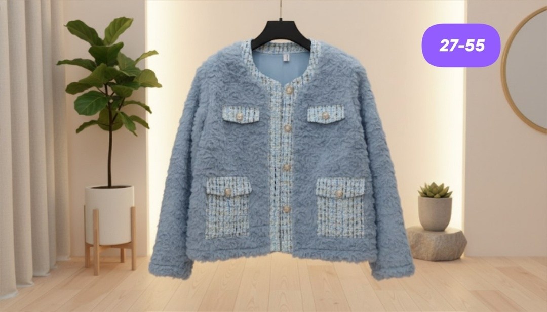 женская твидовая куртка,жакет твидовый,синий твидовый жакет,женская твидовая куртка с длинным рукавом,твидовая куртка