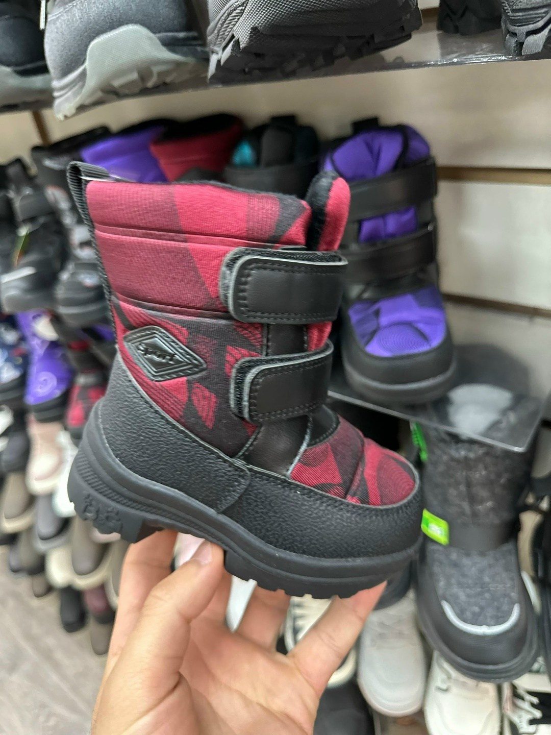 ,сапоги детские,сапоги зимние для мальчика,зимние детские сапоги nordman lumi на липучке темно-серые,детская