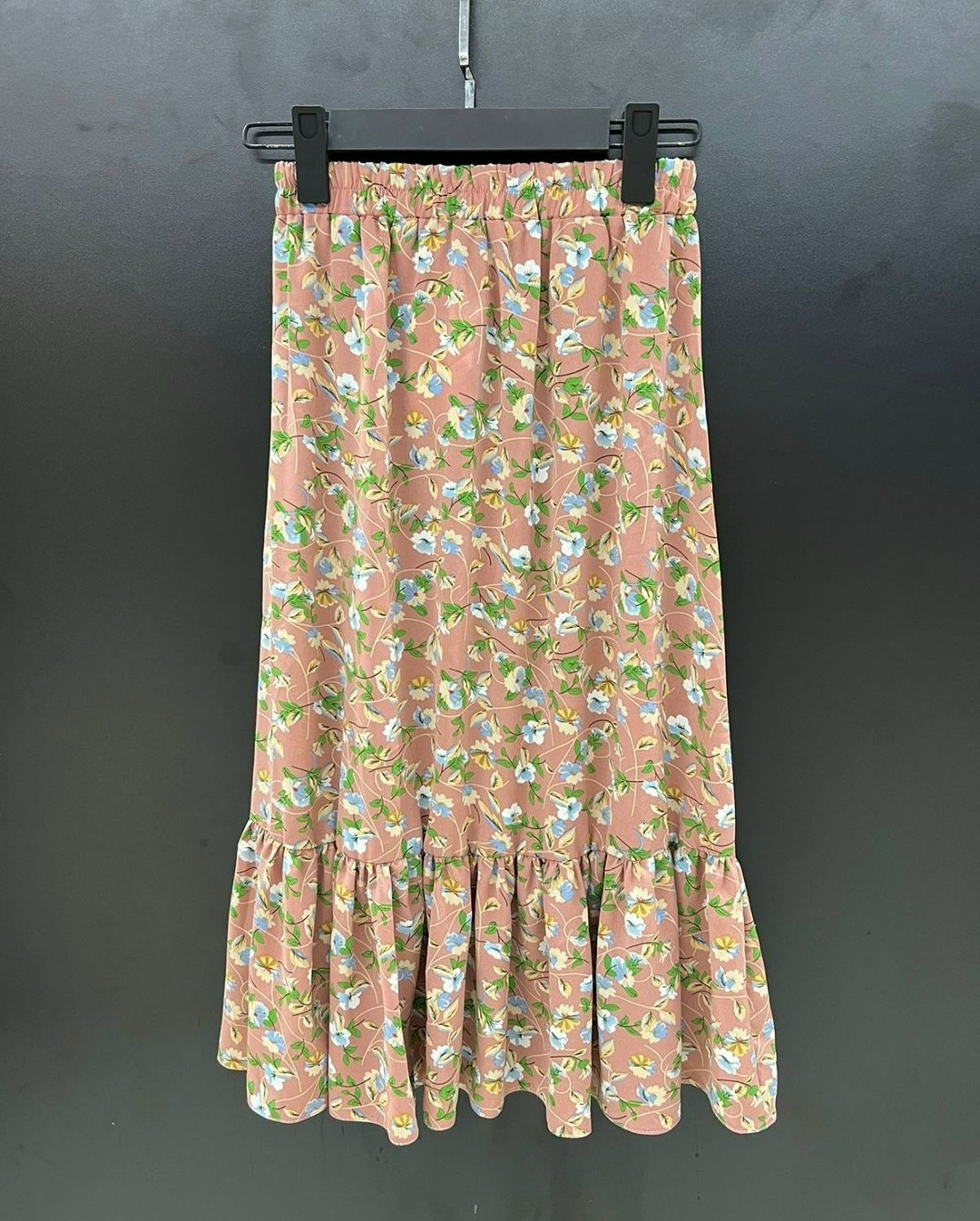 юбка,женская юбка,юбка с цветочным принтом,юбка средней длины,шифоновая юбка