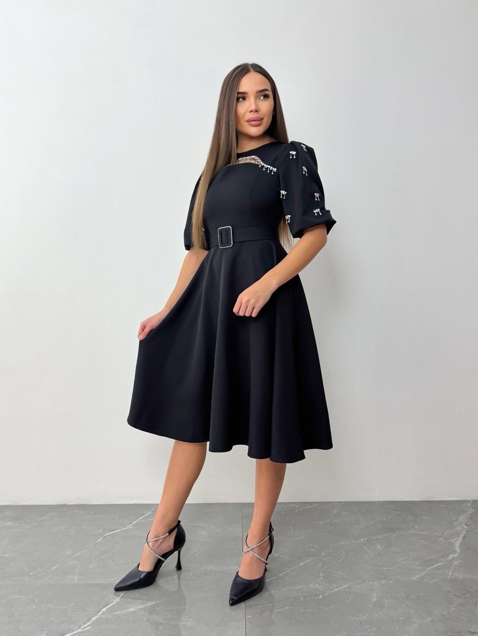 платье креп,платье с поясом,элегантное платье,модное платье,платье