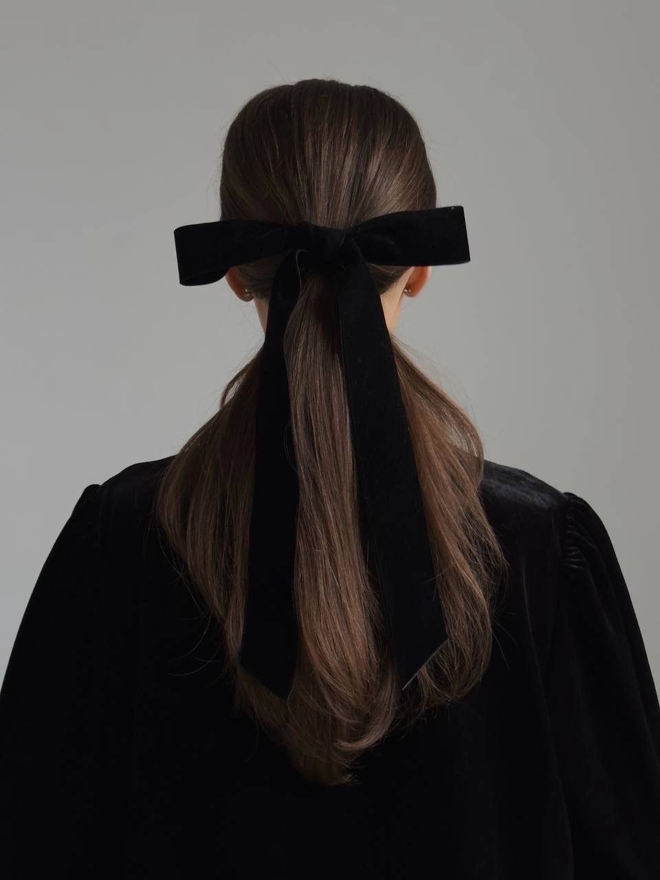 заколка для волос с бантом,прическа,бант на волосах,повседневная прическа,резинка с бантом для волос