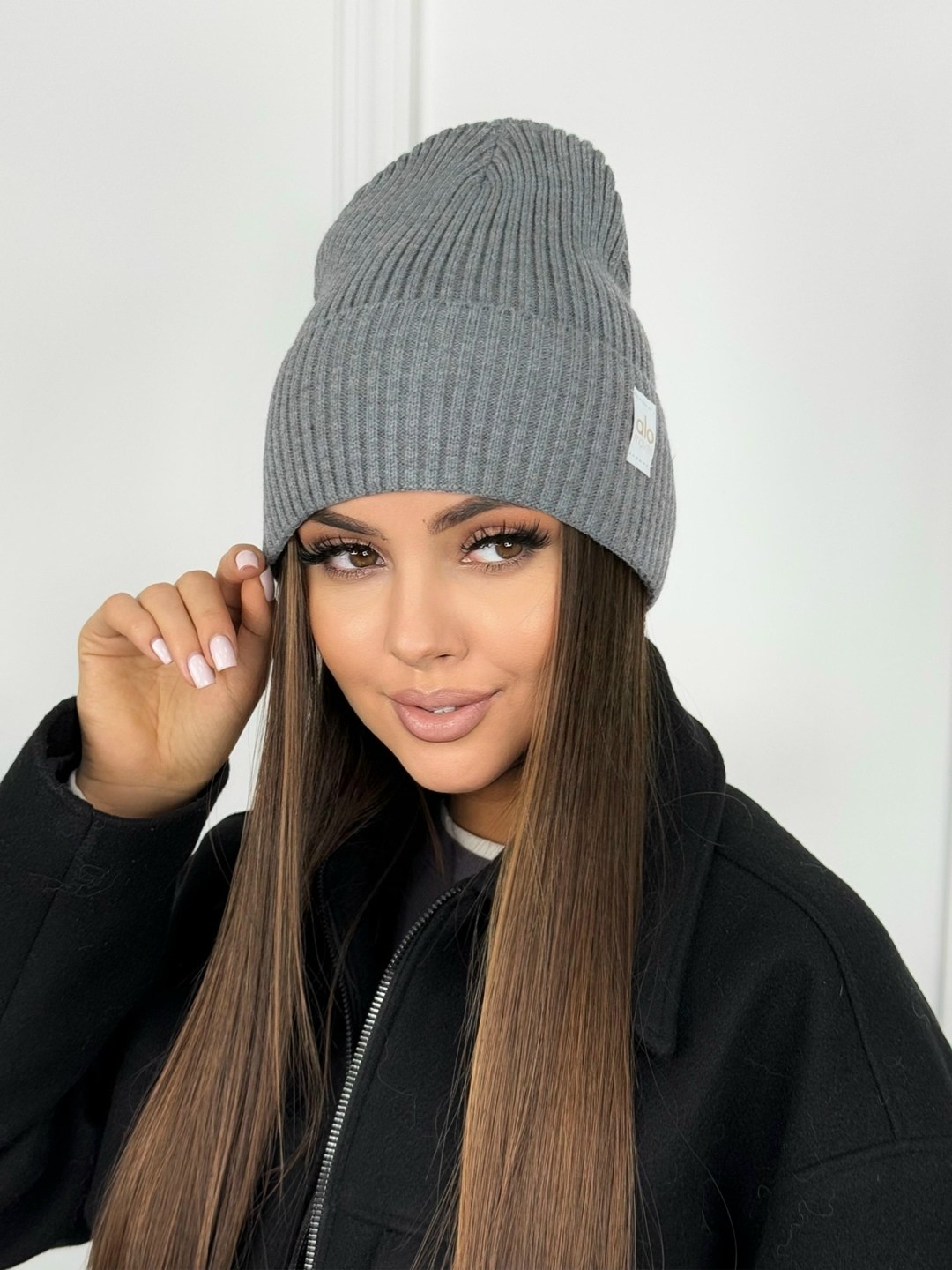 шапка серая,шапка бини,шапка вязаная,шапка бини женская,шапка демисезонная