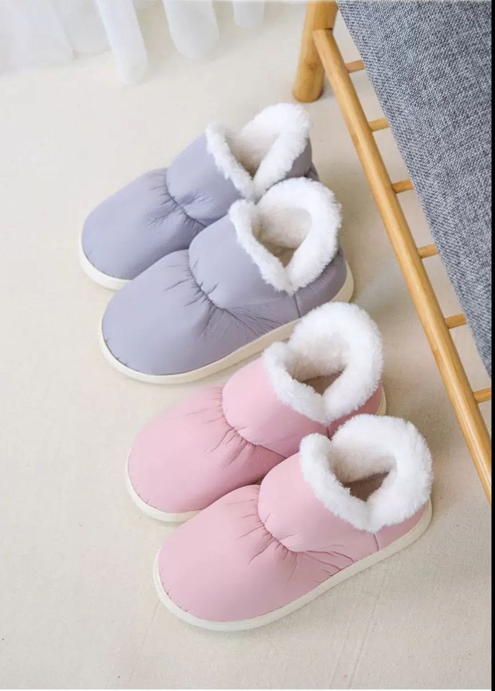 теплые тапочки,,тапки дутики,меховая ,тапочки женские для дома