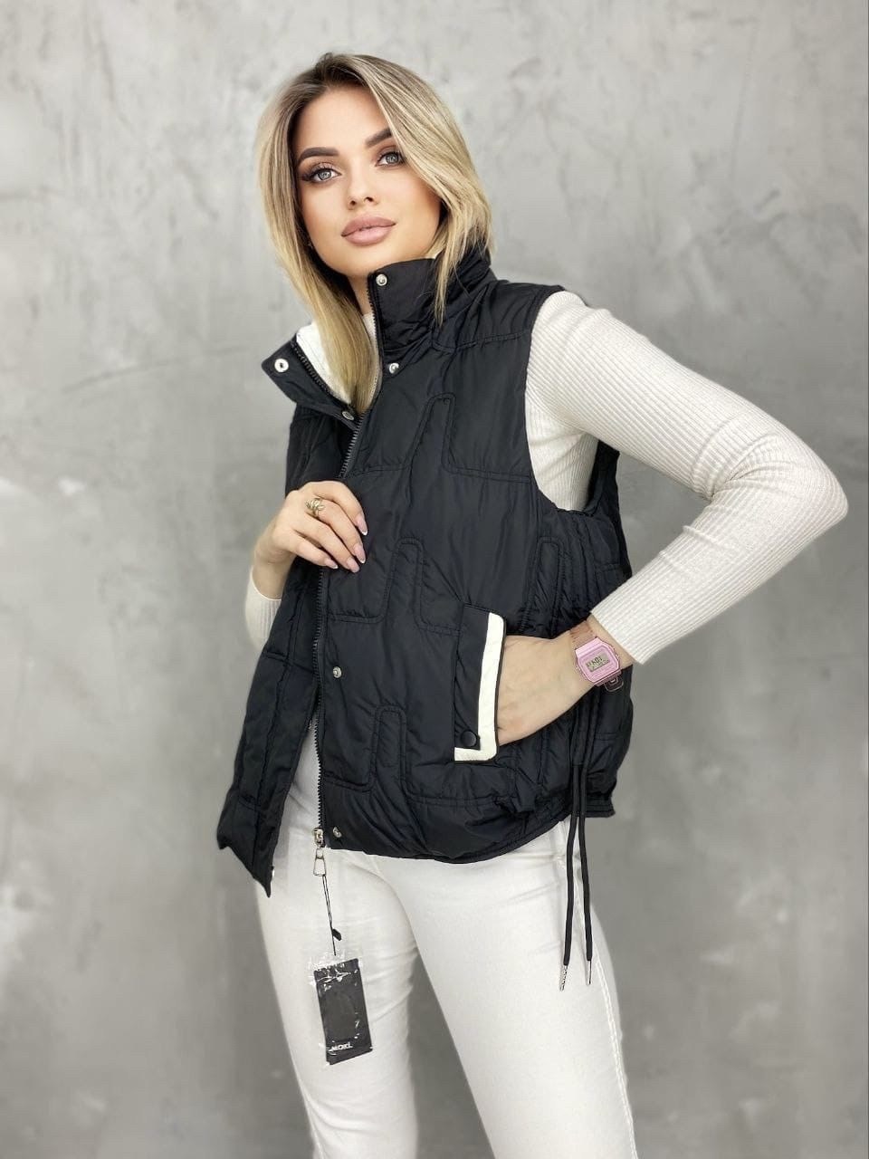 жилетка двухсторонняя,женские жилетки,женские жилеты,жилет,демисезонный жилет
