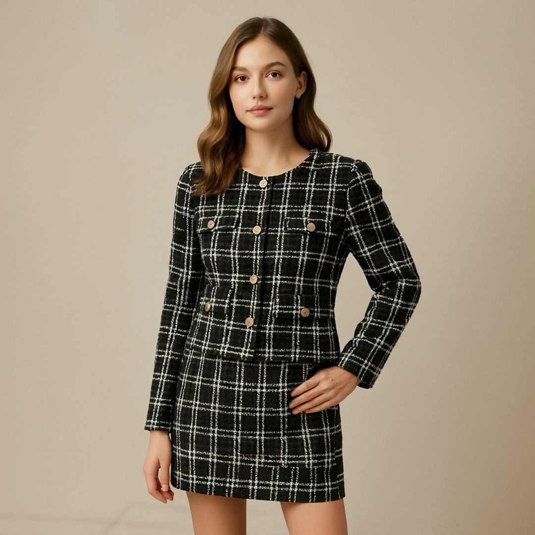 твидовый костюм,твидовый жакет с платьем,жакет,модели юбки,костюм с юбкой твидовый