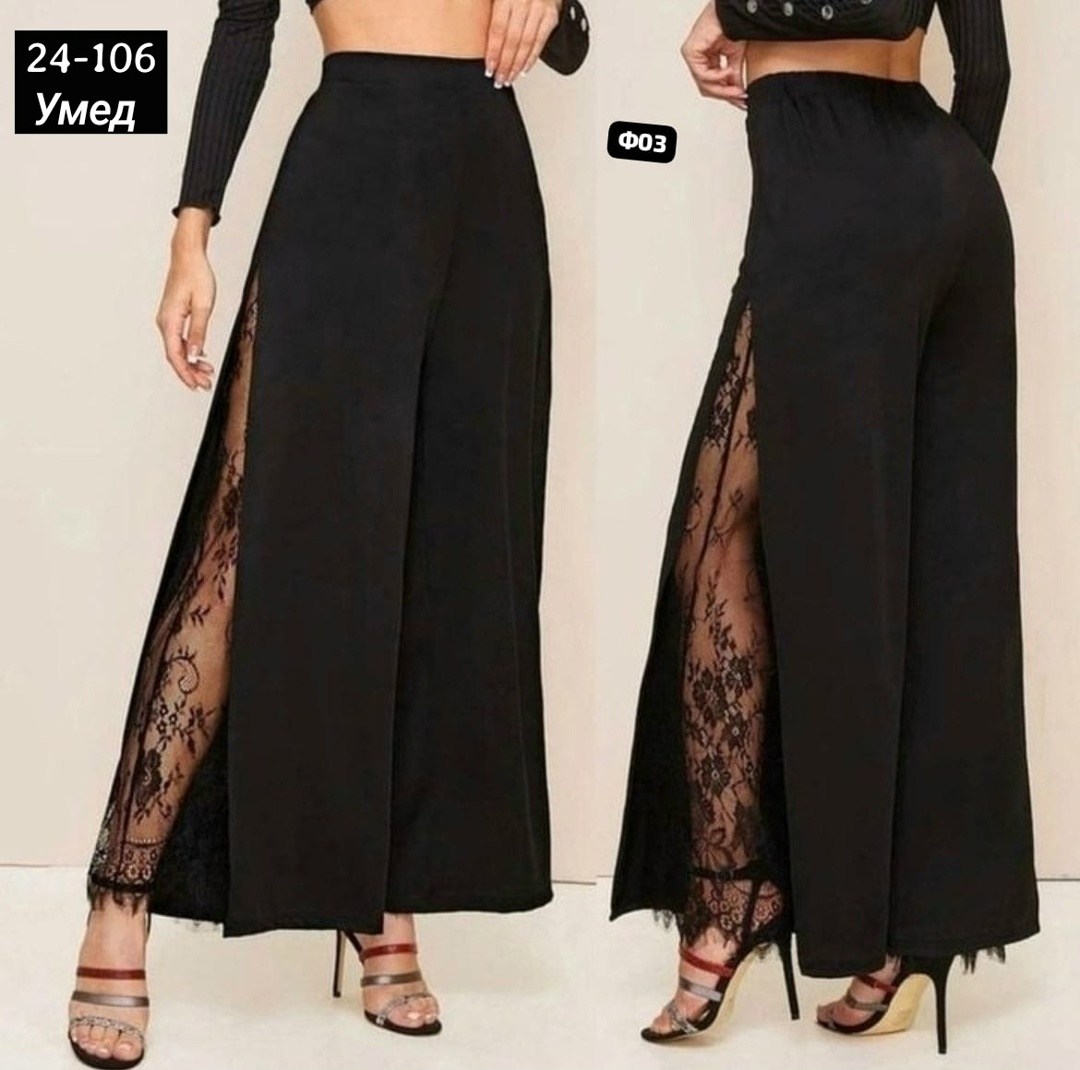 брюки женские,модные брюки,брюки с кружевом,широкие брюки,брюки штаны
