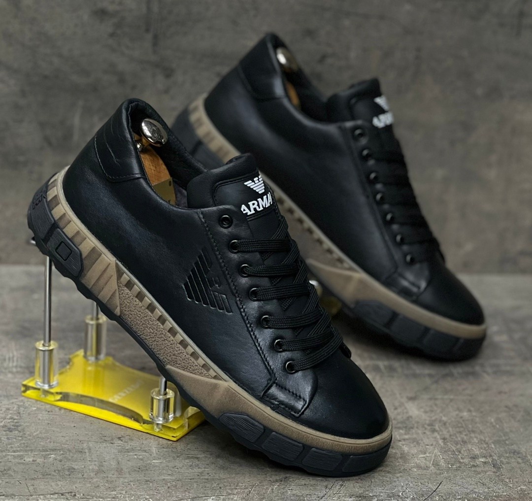 ,армани кеды кожаные,мужские кроссовки,спортивная ,кожаные кеды