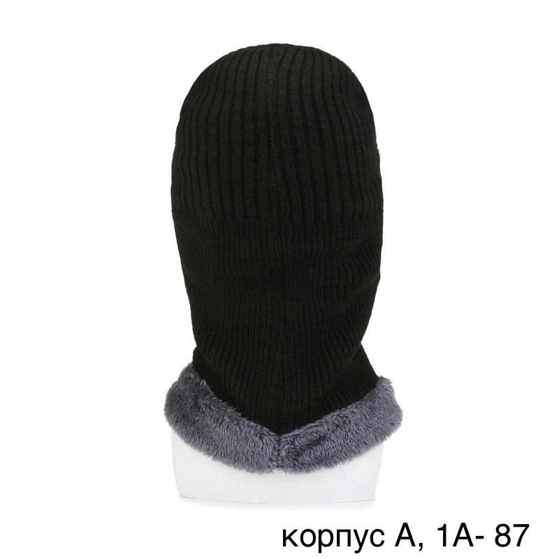 балаклава вязаная,шапка балаклава,балаклава для мужчин,балаклава теплая,балаклава (подшлемник, маска) трикотажная черная 11272