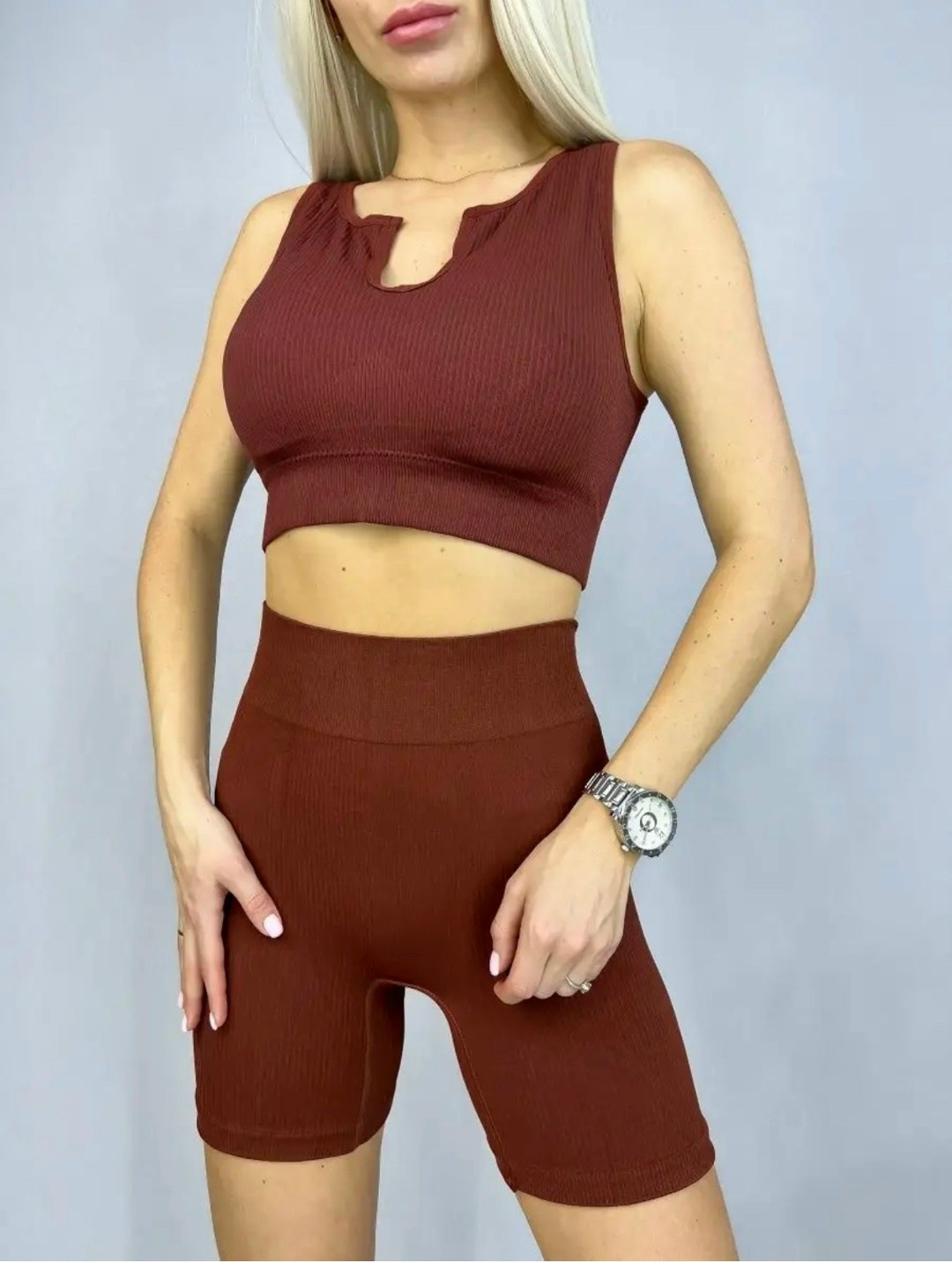 костюм с велосипедками,комплект спортивной одежды,женский спортивный костюм топ,костюм для фитнеса,костюм велосипедки и топ