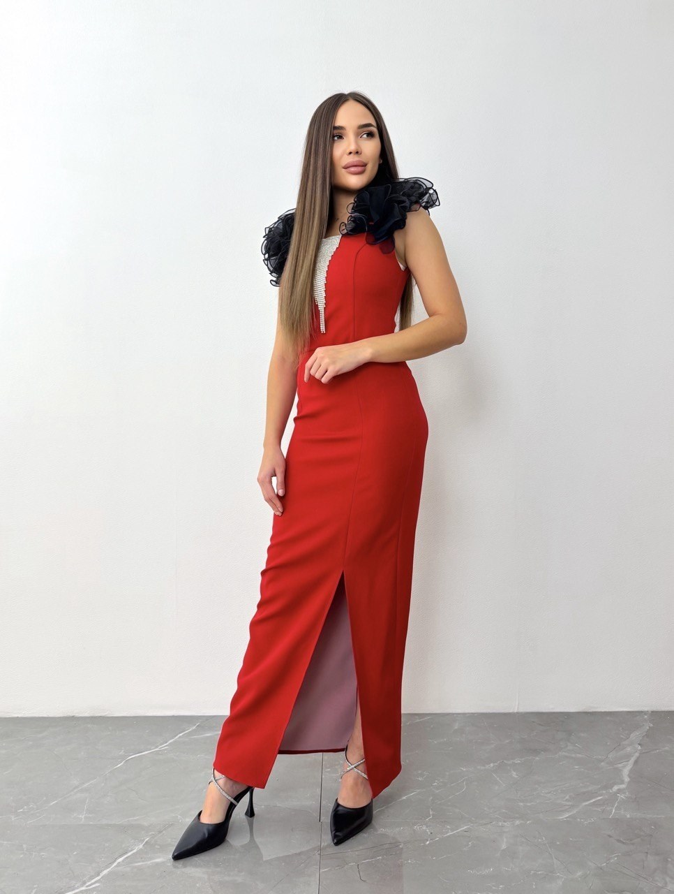 платье элегантное,платье креп,нарядное платье,женская платья,платье комбинированное