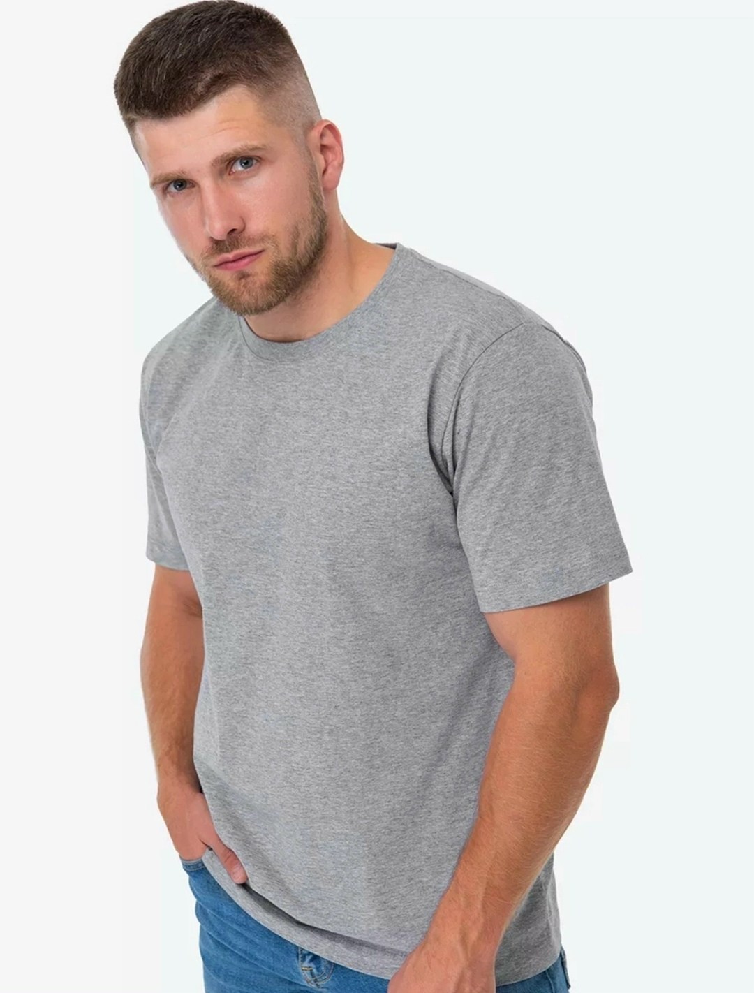 серая футболка мужская,мужская футболка,мужская футболка однотонная,футболка мужская серый меланж,футболка серая