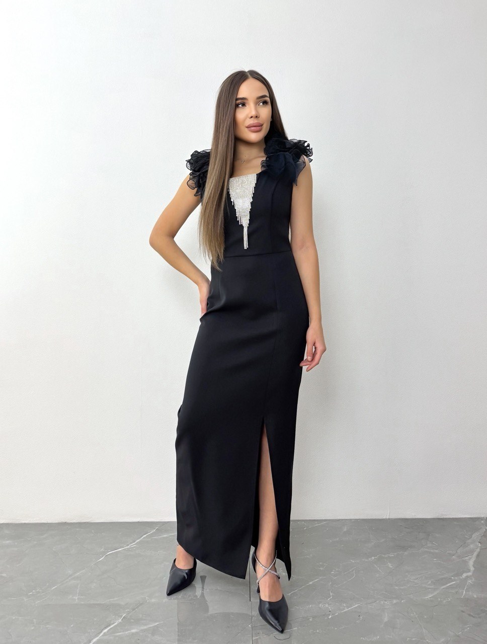 платье элегантное,платье креп,нарядное платье,женская платья,платье комбинированное