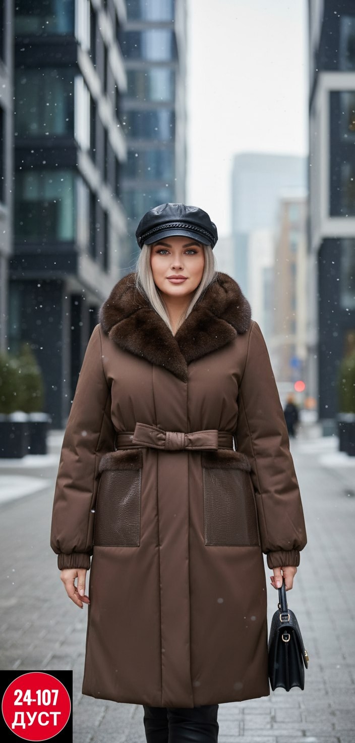 пальто зимнее женское,зимнее кожаное пальто с капюшоном,зимнее пальто,утепленное пальто,пальто с мехом норки