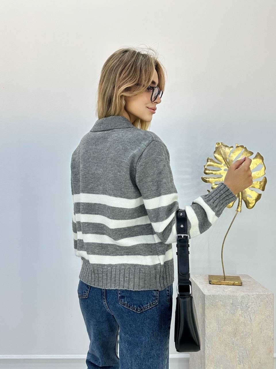 стильная кофта,трикотажный джемпер,кофта женская,трикотажный свитер,кофта женская в полоску