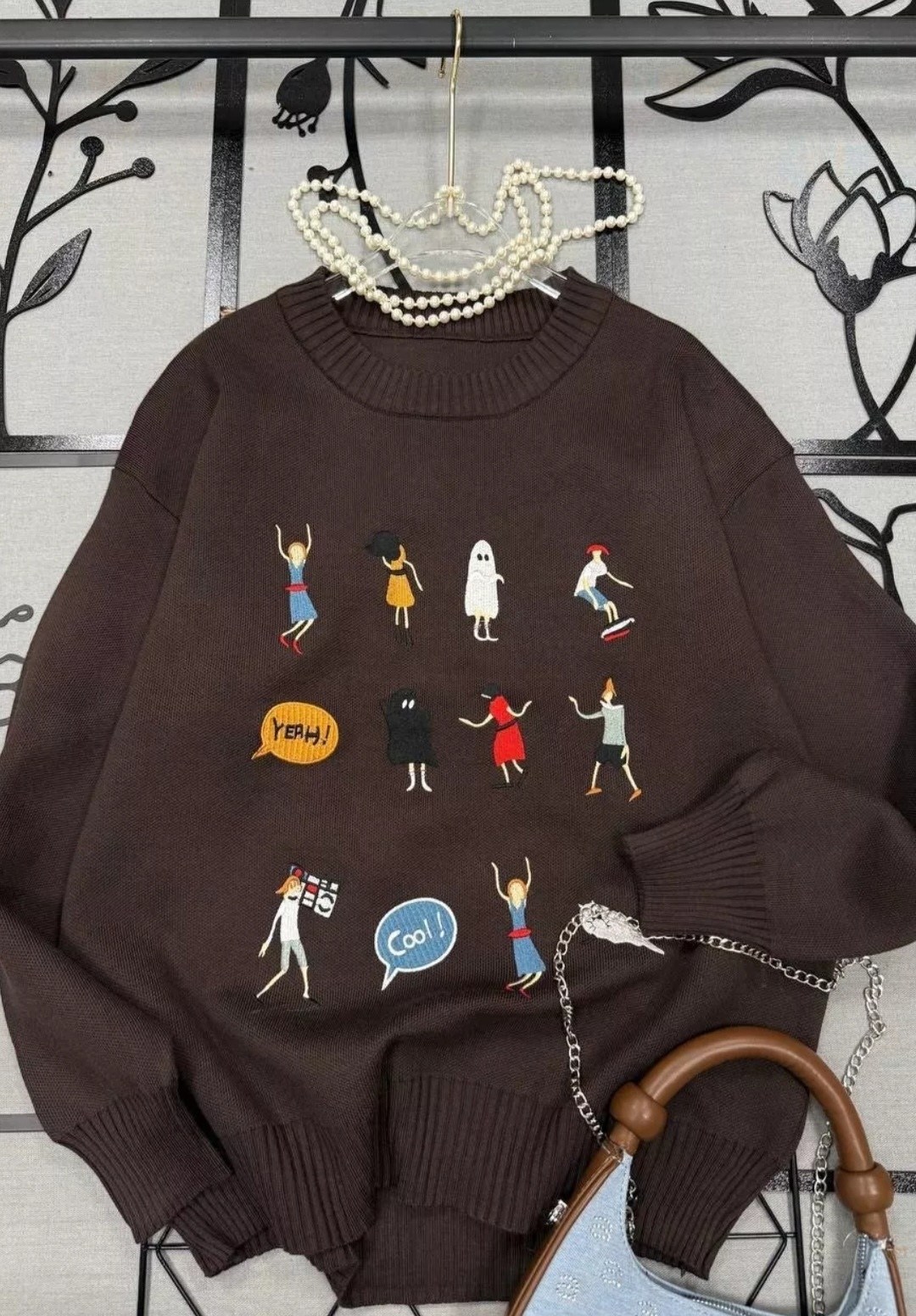 модные свитера,свитер с вышивкой,кофта женская,свитера женские,свитер