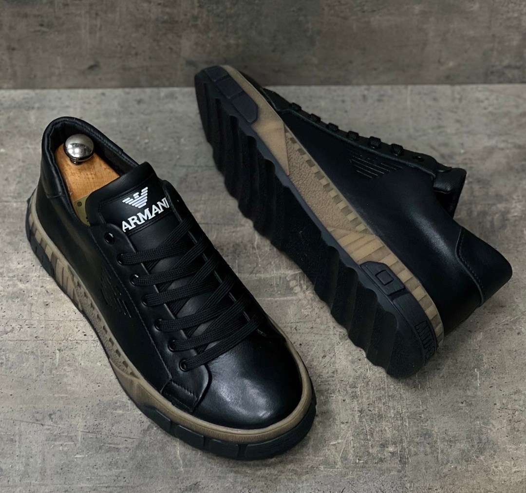 ,армани кеды кожаные,мужские кроссовки,спортивная ,кожаные кеды
