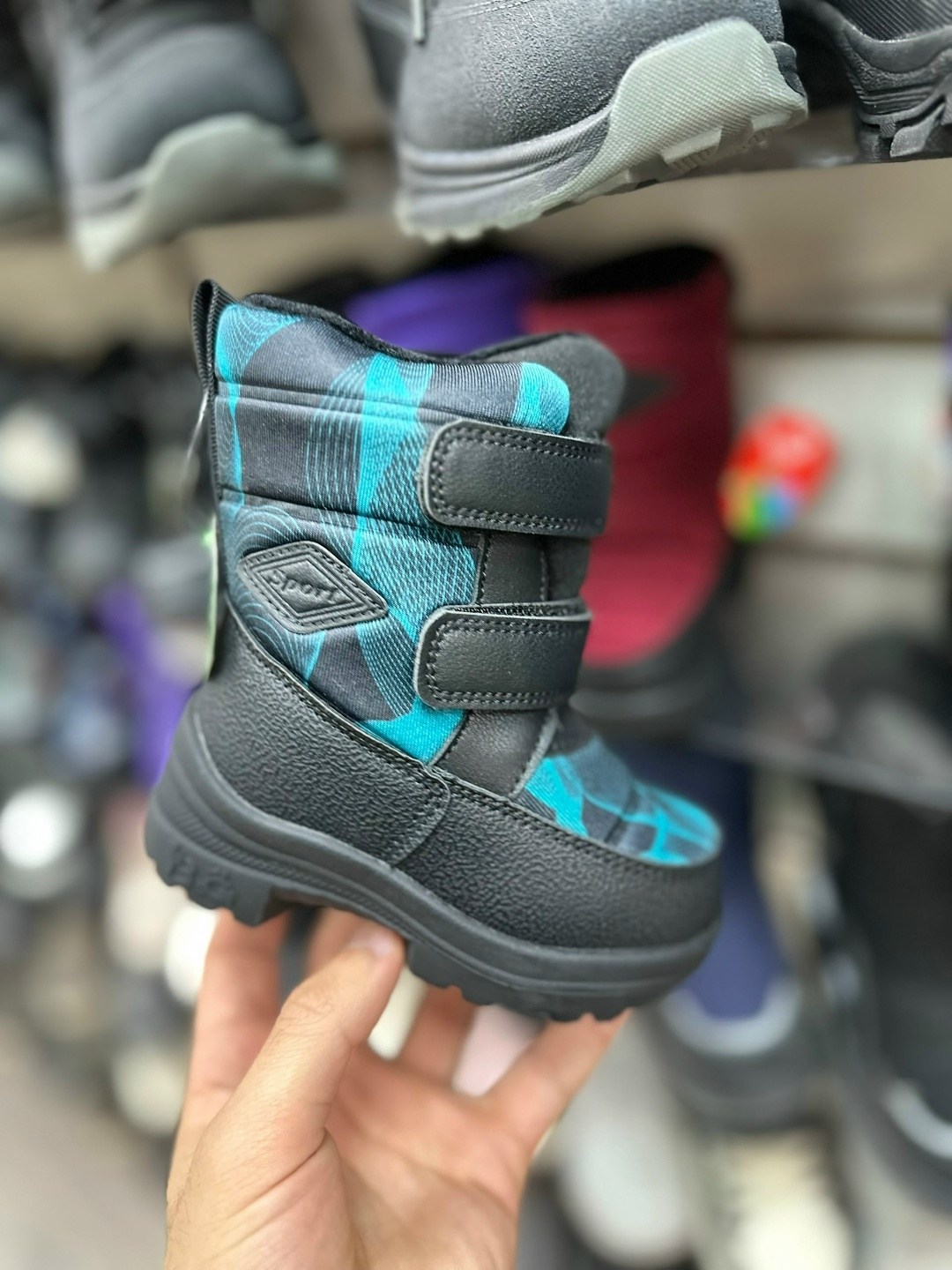 ,сапоги детские,сапоги зимние для мальчика,зимние детские сапоги nordman lumi на липучке темно-серые,детская