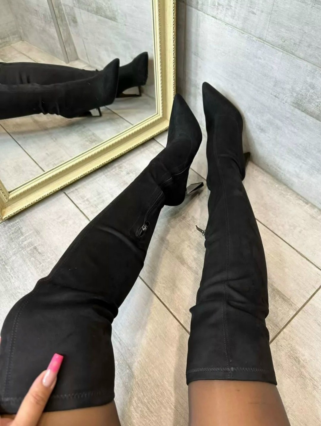 ботфорты на каблуке шпильке сапоги чулки стрейч,ботфорты высокие на шпильке,ботфорты 2025,высокие сапоги,ботфорты на каблуке