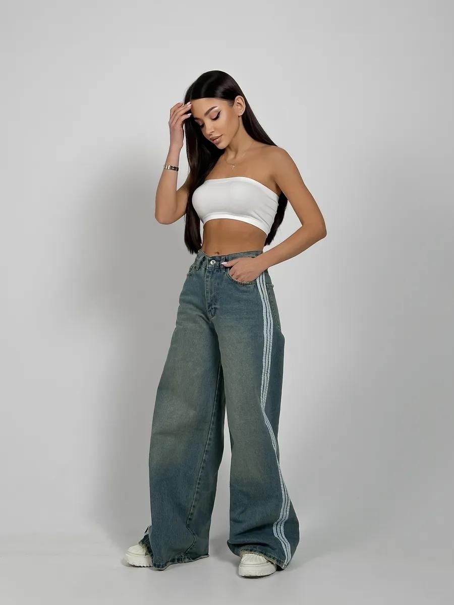 джинсы широкие,джинсы модные,широкие женские джинсы,комбинированные джинсы,женские джинсы