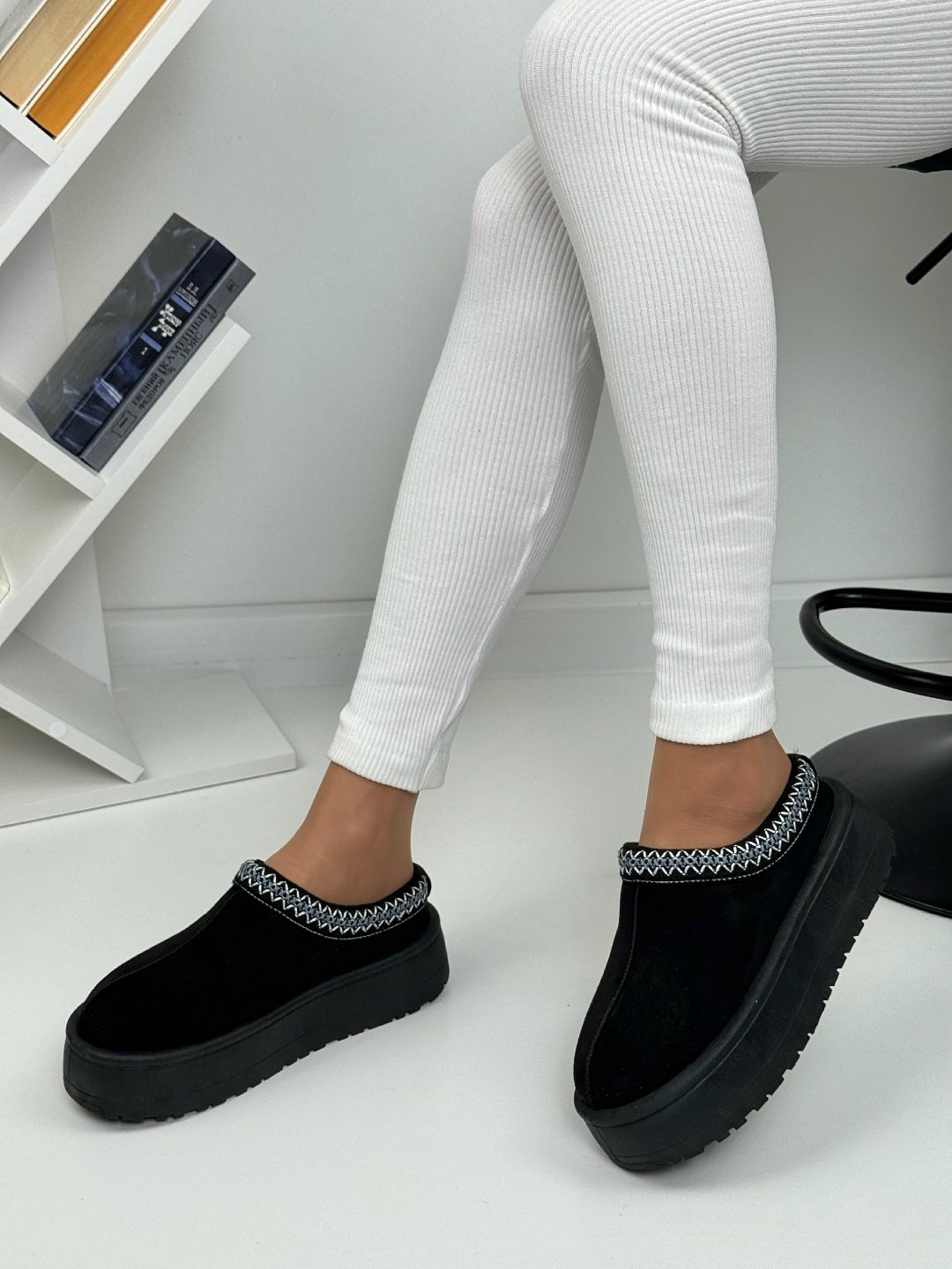 женские угги,модные тапочки,,тапочки на плоской подошве,тапочки на платформе