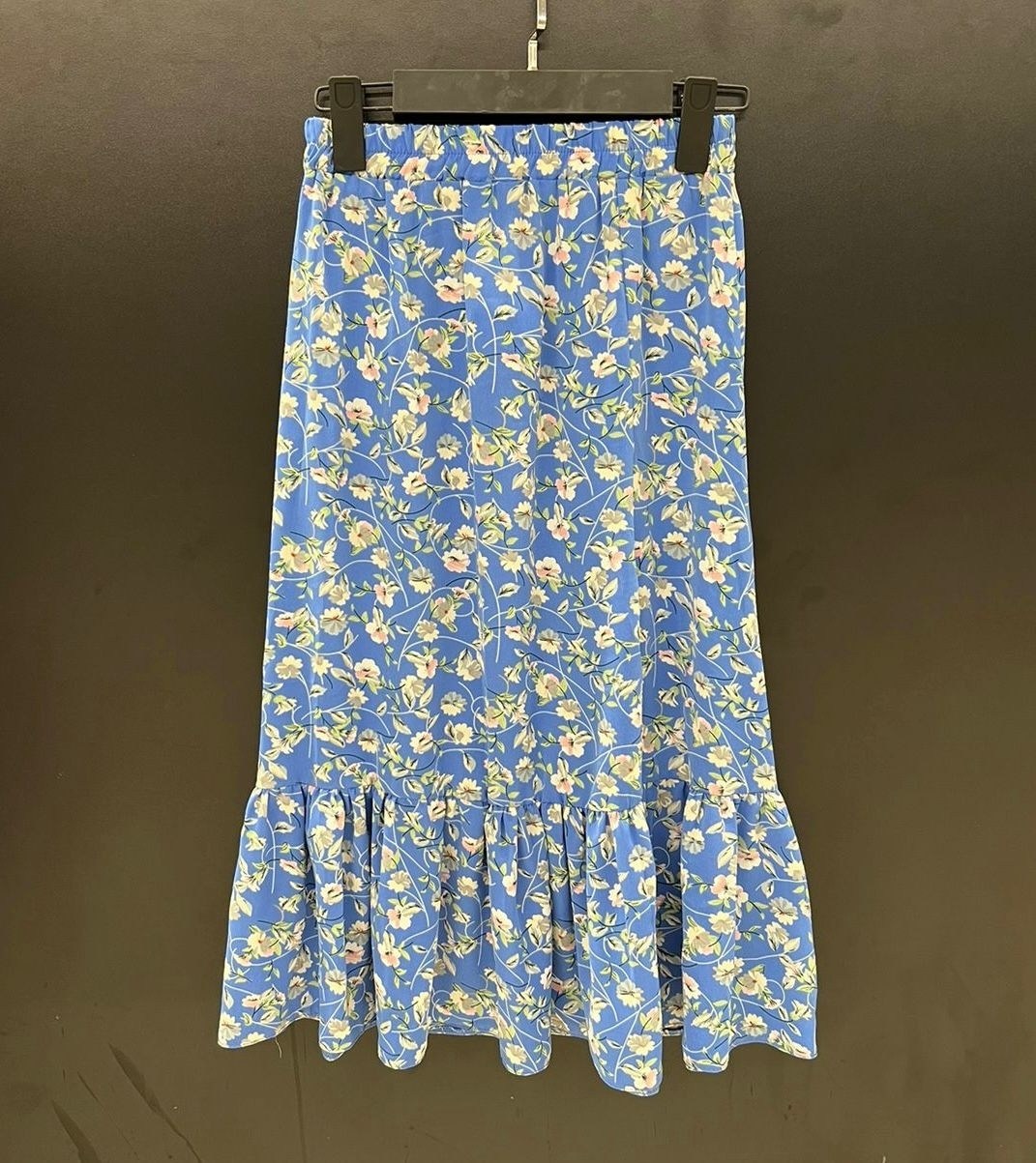 юбка,женская юбка,юбка с цветочным принтом,юбка средней длины,шифоновая юбка