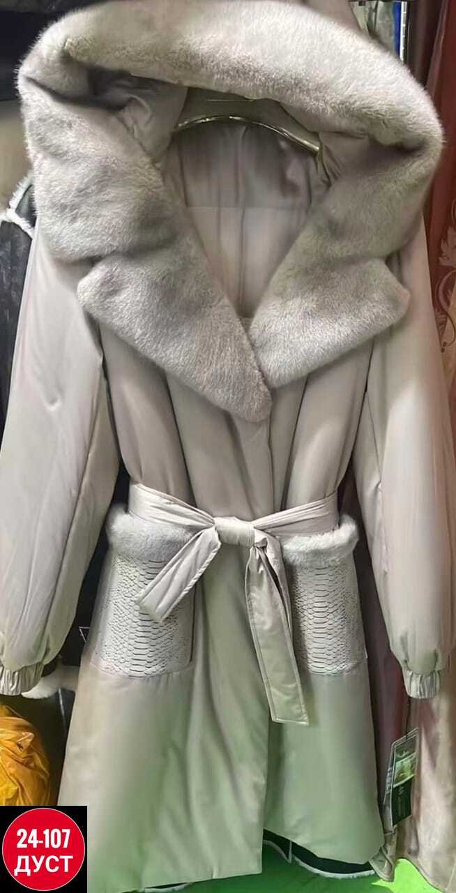 пальто зимнее женское,зимнее кожаное пальто с капюшоном,зимнее пальто,утепленное пальто,пальто с мехом норки