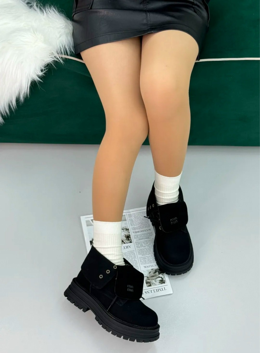 ,женские ботинки,ботинки miu miu,ботинки замшевые, женская