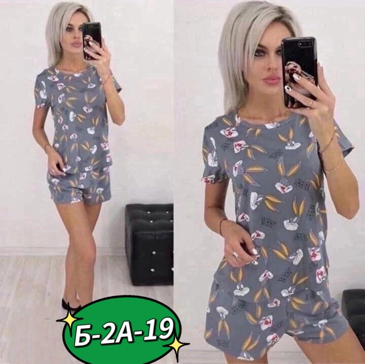 пижама с багз банни женская,пижама домашний одежда,пижама с шортами домашняя одежда,пижама женская,пижама с шортами