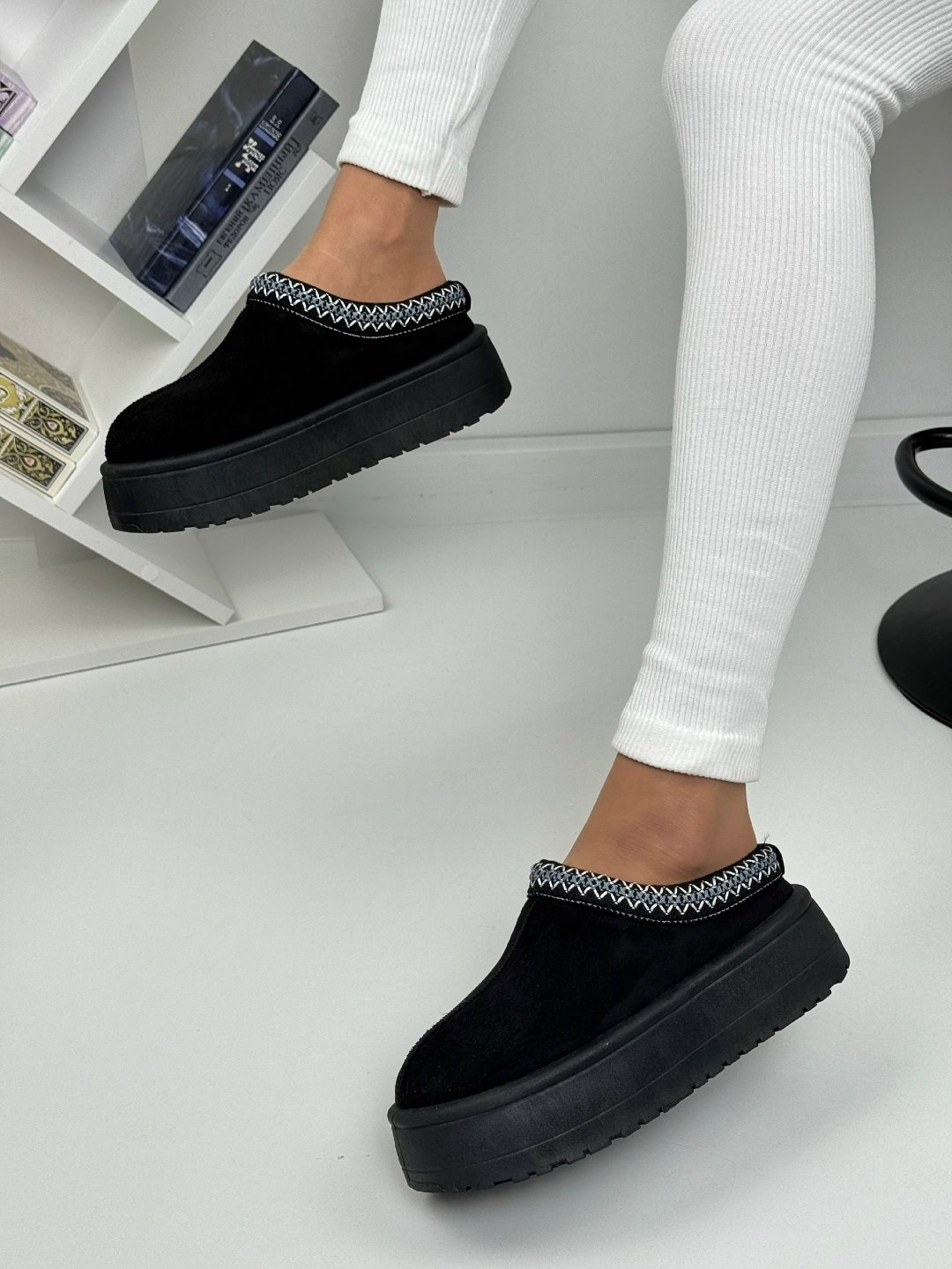 женские угги,модные тапочки,,тапочки на плоской подошве,тапочки на платформе