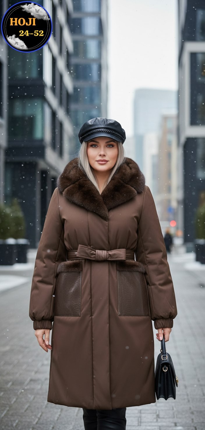 пальто зимнее женское,зимнее кожаное пальто с капюшоном,пальто с мехом,пехора пальто,утепленное пальто