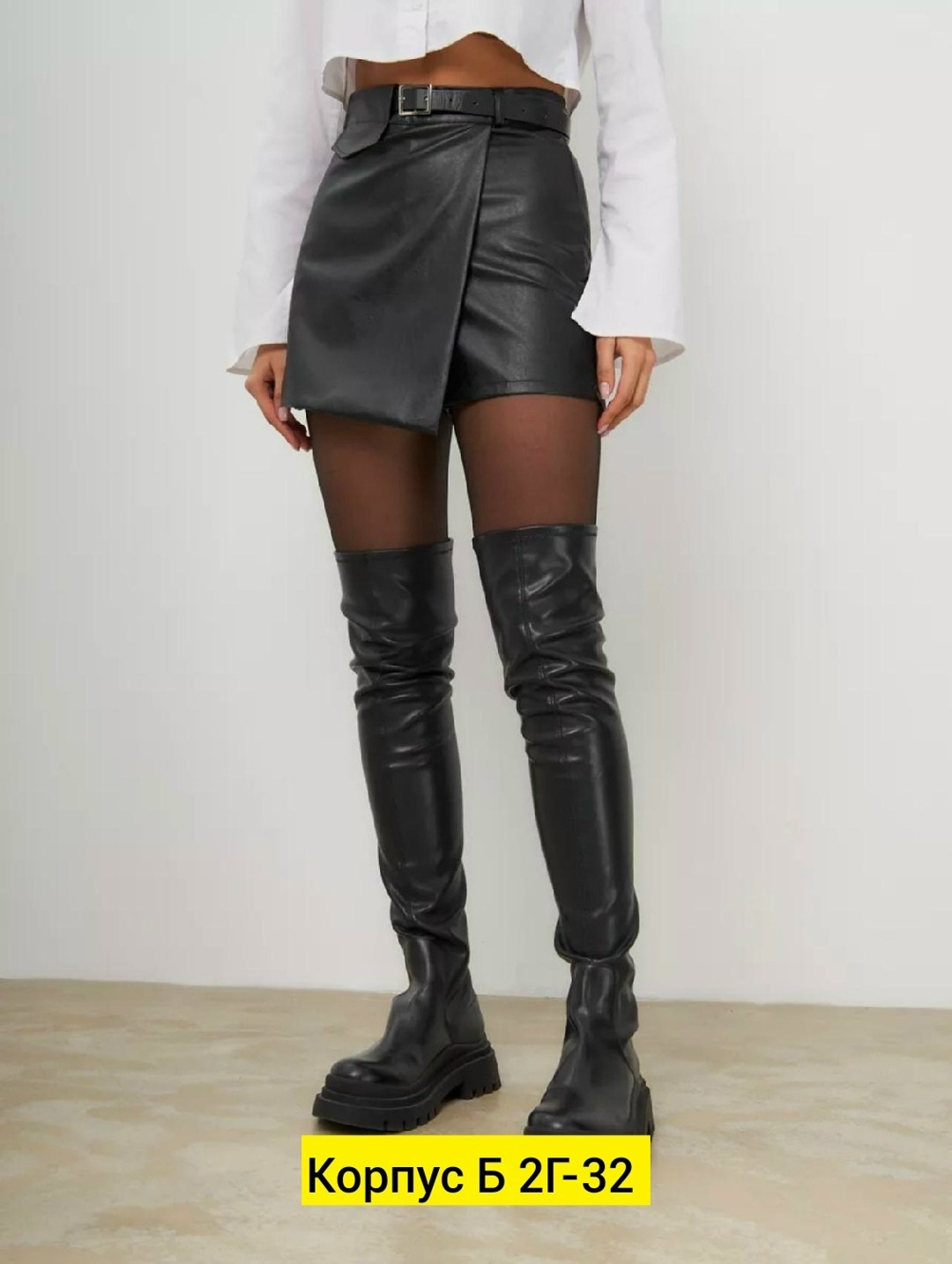 кожаная юбка шорты,юбка эко кожа,женская юбка,