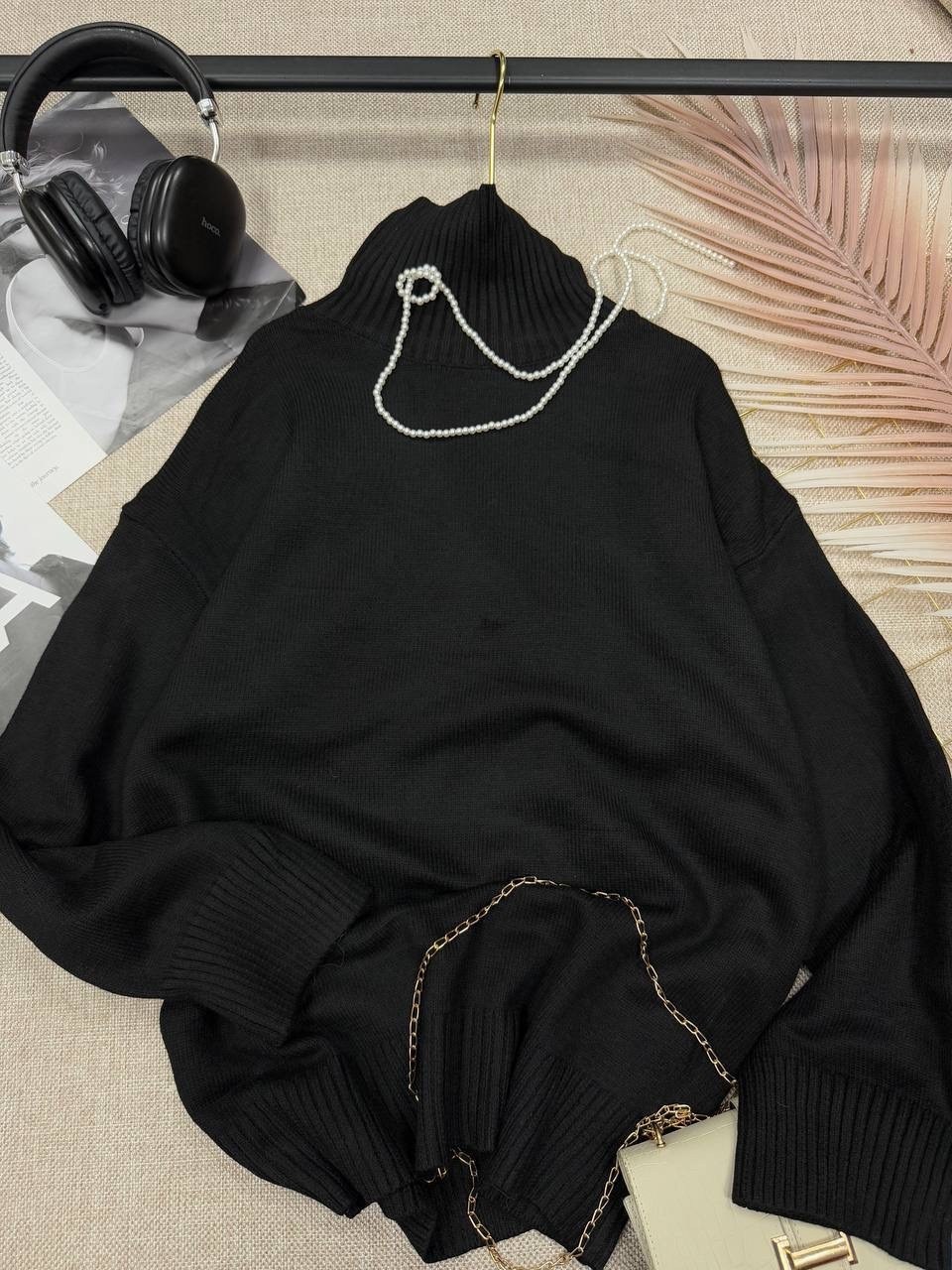 свитер,вязаные свитера,свитер с высоким воротом,женский свитер оверсайз,коричневый свитер