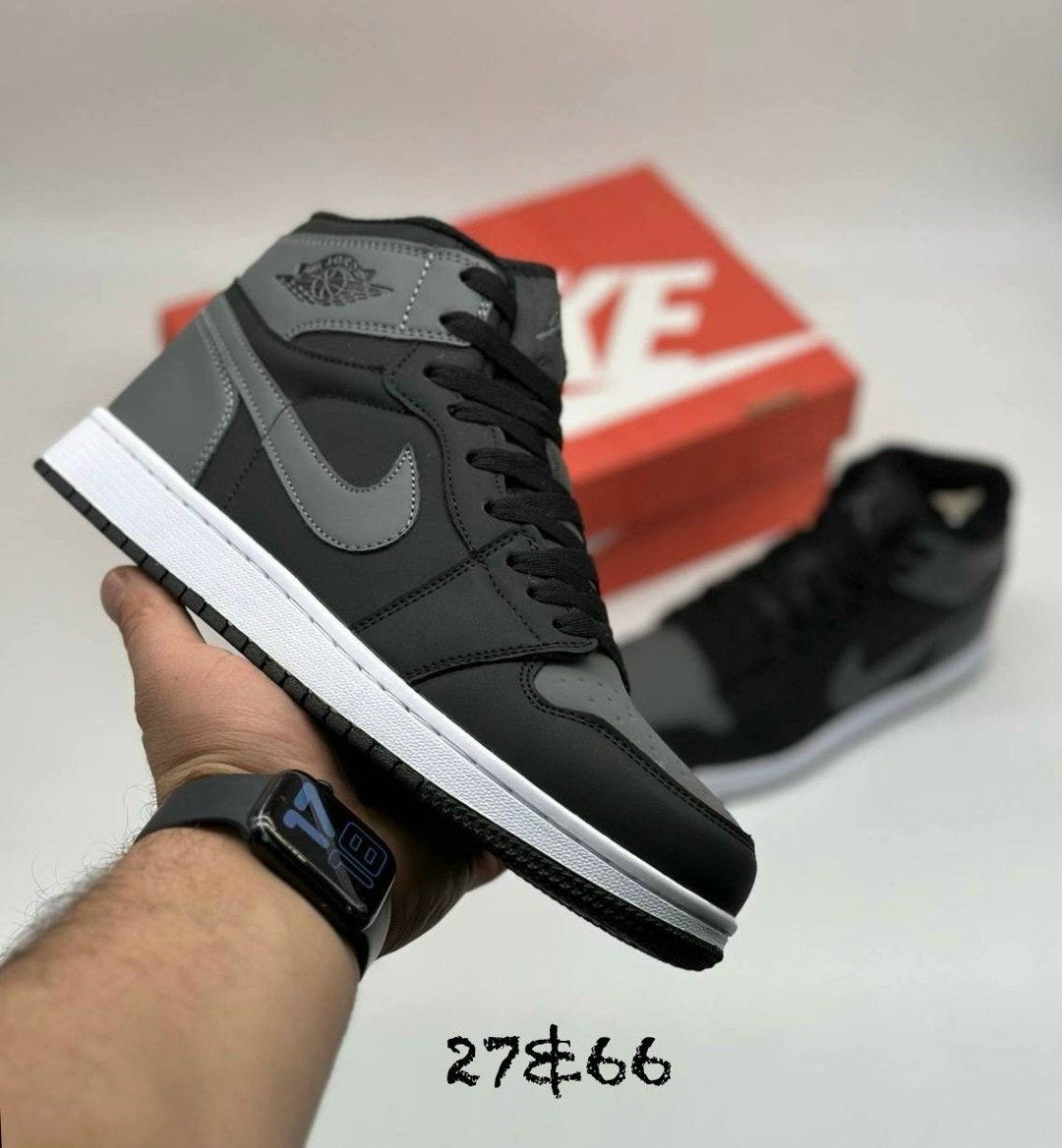 nike air jordan 1 mid,кроссовки nike air jordan 1 mid,nike air jordan 1 mid grey black,кроссовки мужские nike air jordan 1,nike air jordan 1 mid grey
