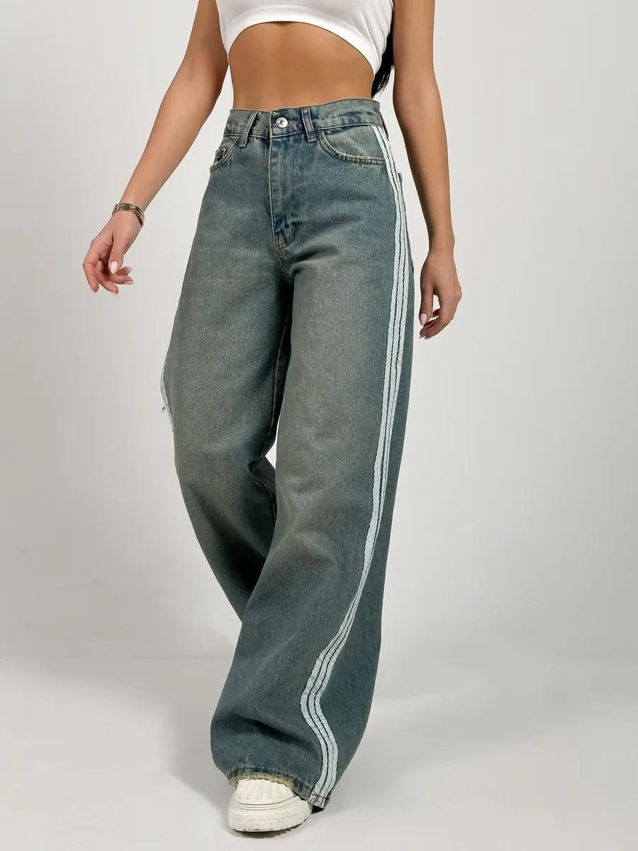 джинсы широкие,джинсы модные,широкие женские джинсы,комбинированные джинсы,женские джинсы
