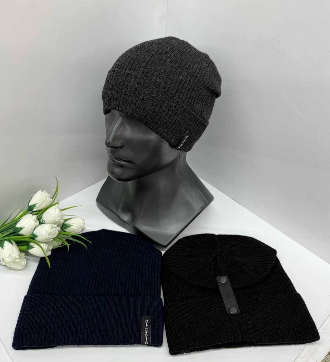 мужская шапка,шапка для мужчин,шапка мужская с отворотом,мужская шапка бини,мужская зимняя шапка