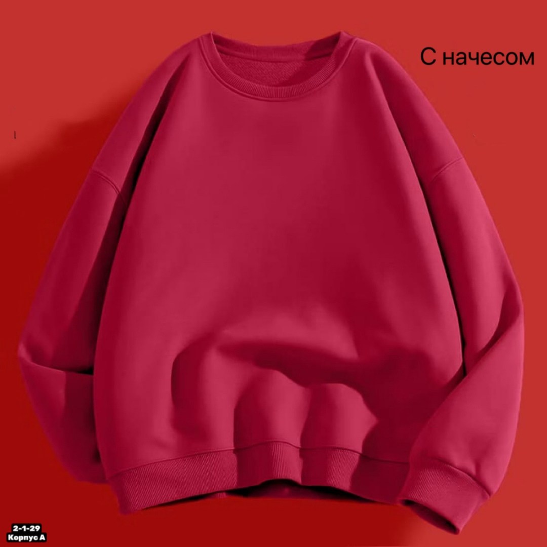 свитшот оверсайз с начесом,свитшот женская,толстовки свитшот,базовый свитшот,красный свитшот оверсайз