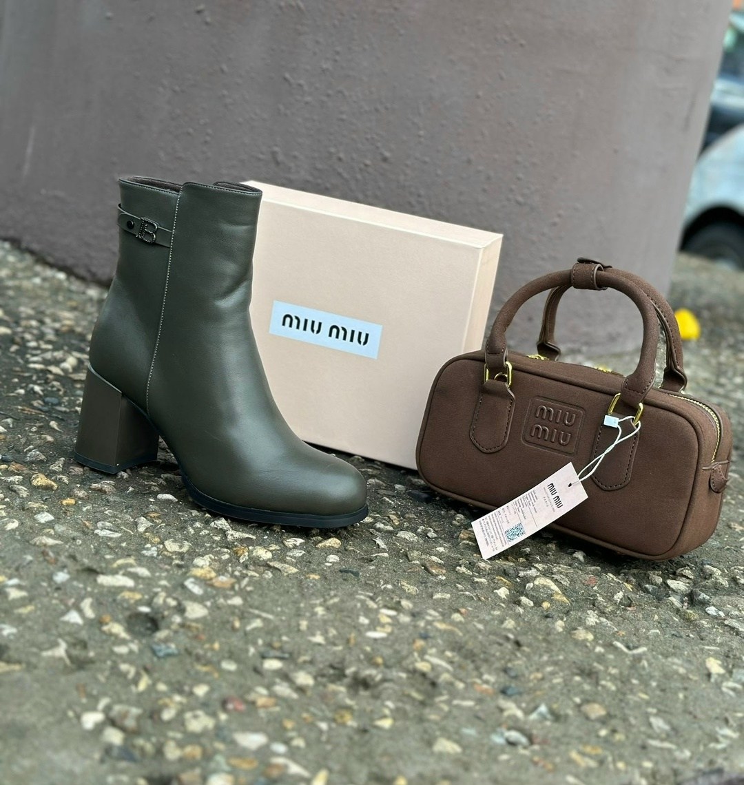 ботильоны miu miu,ботинки miu miu,,демисезонная ,женские ботильоны