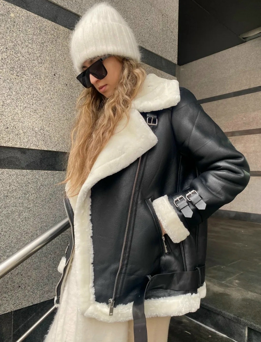 дубленка зимняя,стильная дубленка,дубленка авиатор,модные дубленки,зимняя мода