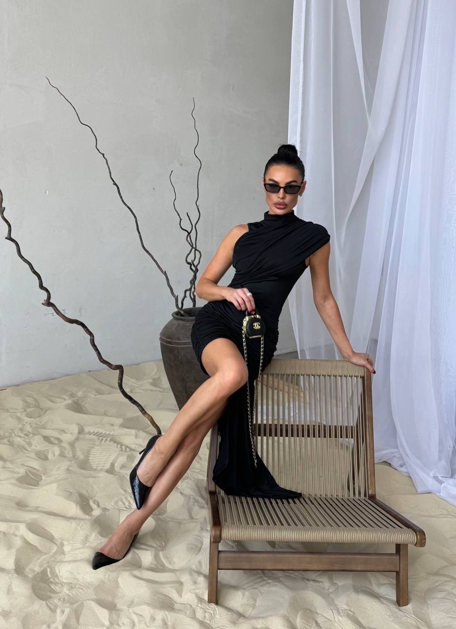 модное платье,платье черное,вечернее платье,платье на одно плечо,облегающее платье