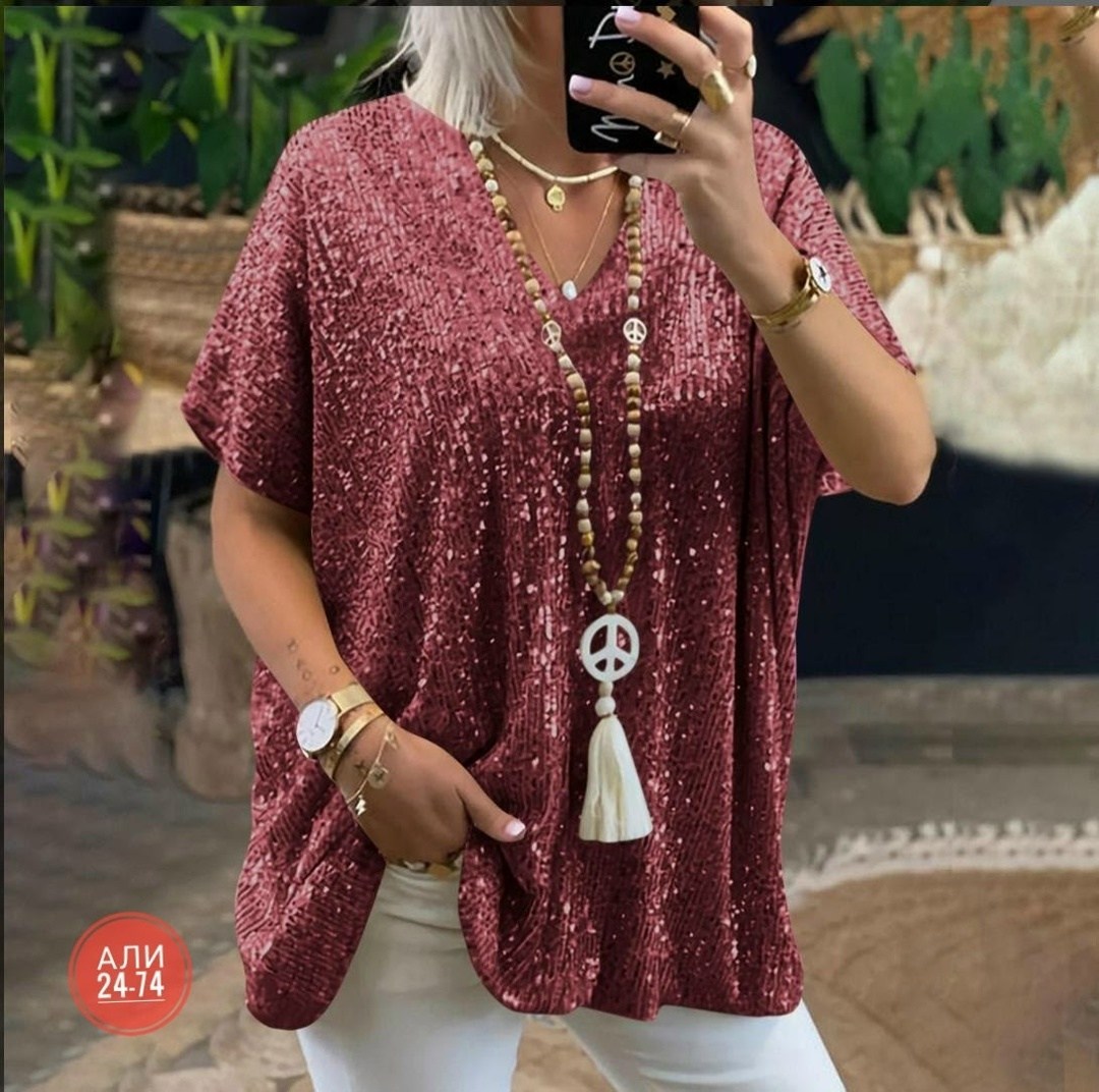 блестящая рубашка,блузка модная,модная женская блузка,футболка с пайетками,женская блузка