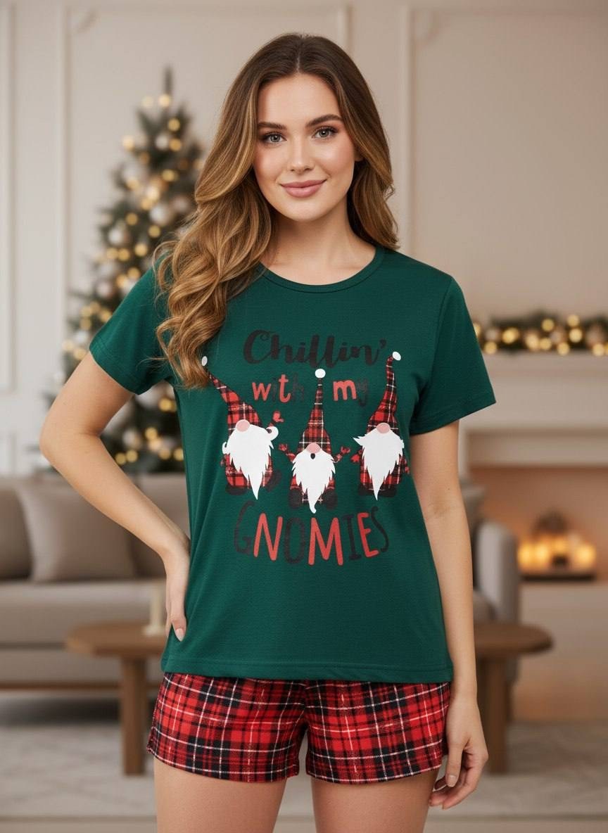 пижама новогодняя,пижама женская новогодняя,пижама женская,женская пижама с шортами,пижама новый год