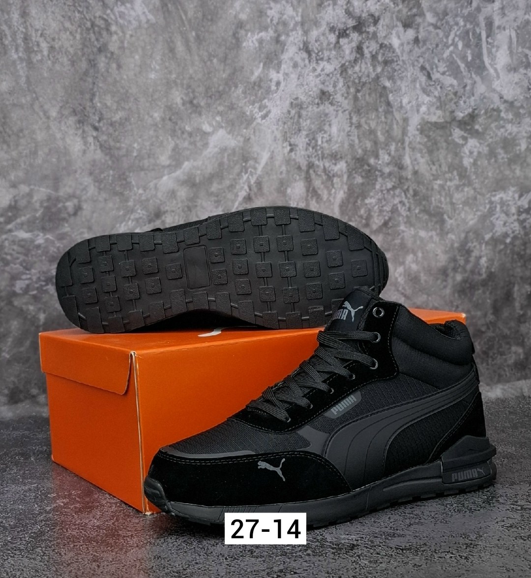 зимние кожаные кроссовки мужские пума,зимние кроссовки пума мужские,кроссовки мужские puma,кроссовки зимние puma,