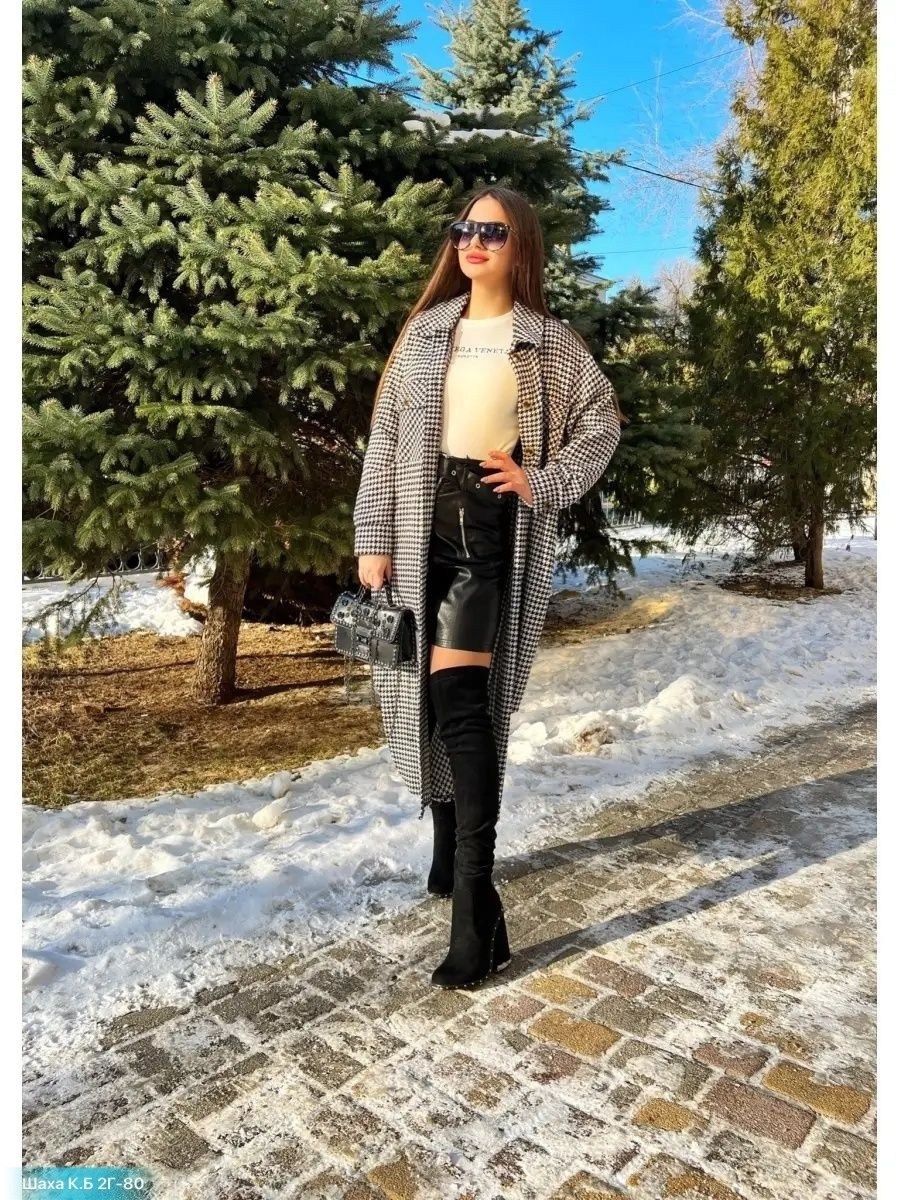 пальто гусиная лапка,пальто в клетку,стильное пальто,пальто модное,пальто свободного кроя