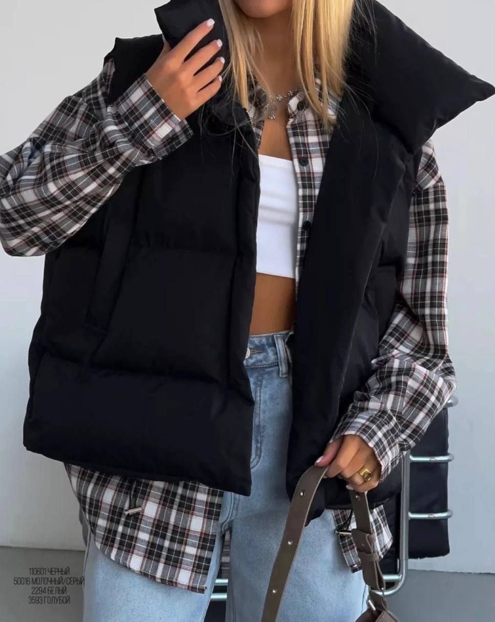 жилетка утепленная болоньевая оверсайз безрукавка,жилетка утепленная болоньевая оверсайз,жилетка оверсайз,жилетки женские,жилет оверсайз